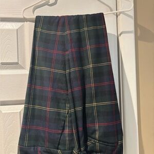 Plaid Tartan cropped pants in Black and Red